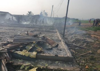 6-room building, church razed, a victim hospitalised in Warri