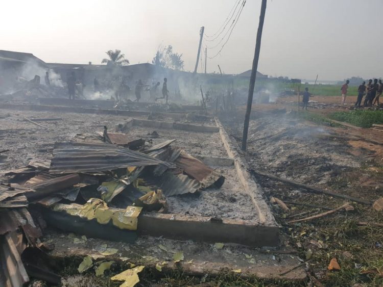 6-room building, church razed, a victim hospitalised in Warri
