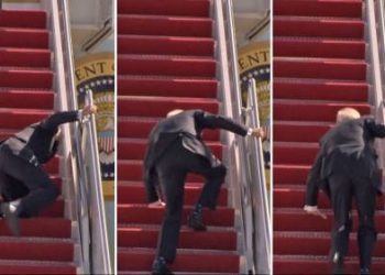 Joe Biden falls while boarding Air Force One