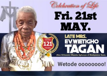 Grandmother of Delta journalist, Ogheneruona Oyibo, for burial Friday, May 21