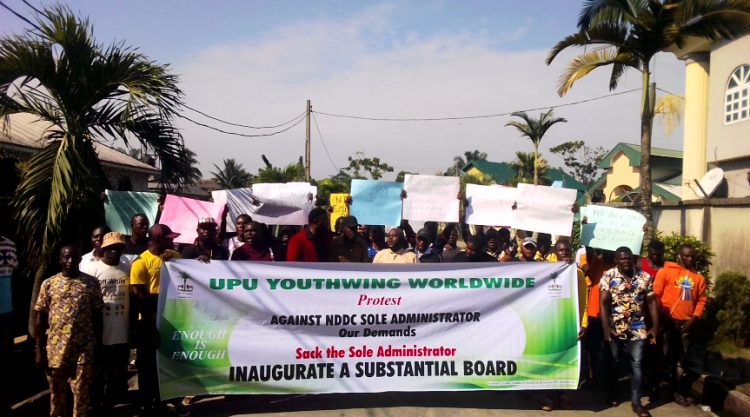 Breaking: Urhobo youths shutdown NDDC Office in Delta
