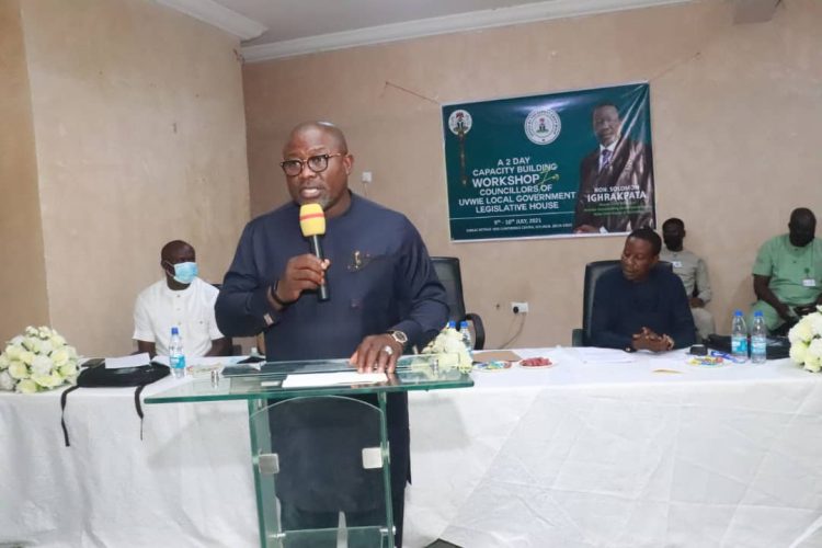 Delta Speaker harps on legislative, executive synergy as Ighrakpata assembles Uvwie councillors for capacity building workshop