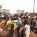 Bizarre scene in Warri as suppose witch ‘crashes’ into security barricade