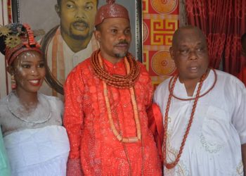 Delta monarch confers Ejovi’s bride, Erhuvwujero, with chieftaincy title