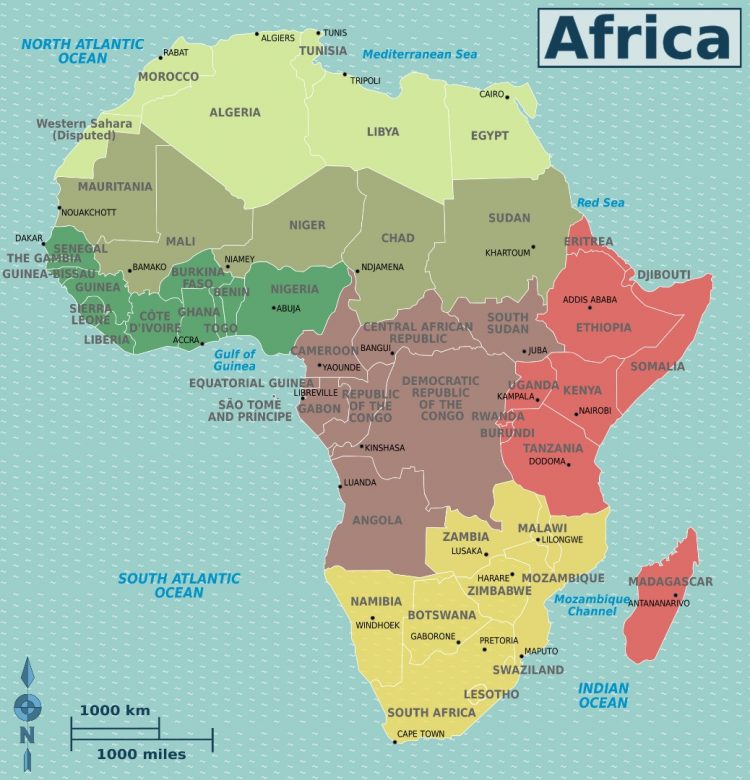 Nigeria and 16 African countries that gained independence in 1960