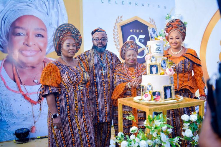 Former Delta Speaker Ochei, Majemite, others celebrate matriarch of Akpedeye family at 85 in Delta