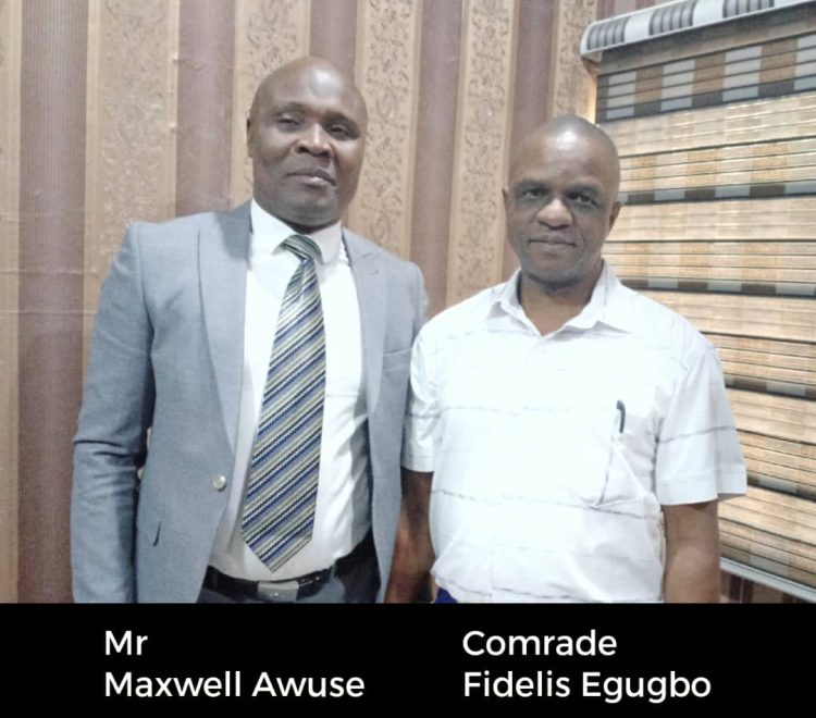 Awuse commiserates with Egugbo over mother’s death