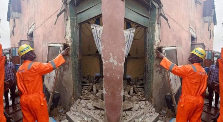 Collapsed building claims life of 80-year-old woman in Lagos