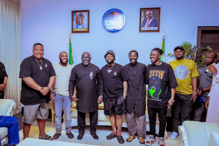Oborevwori receives Davido, says Delta peaceful for investments