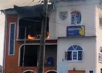 Just In: Fire guts Assemblies of God Church, Ekpan near Warri