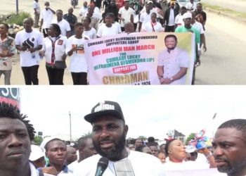 Ughelli North Council Chairmanship: Youths stage ‘Million Man March’ in support of Lucky Ofomukoro’s aspiration