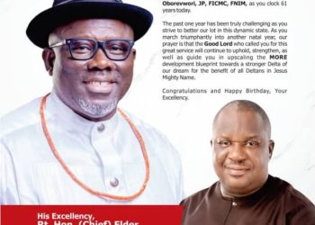 Your passion for development of Delta unparallel – Otirhue applauds Oborevwori at 61