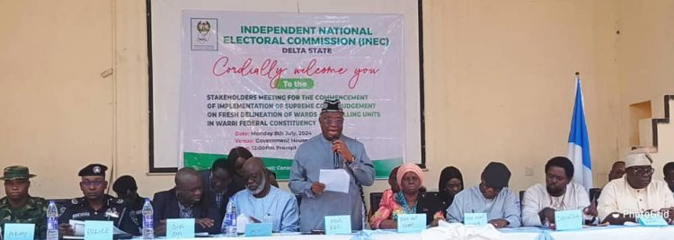 INEC begins fresh delineation of Warri Federal Constituency Wednesday