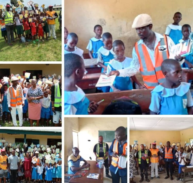POOF Foundation distributes educational materials to schools, light up Police Command, Division in Ughelli North