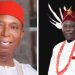 Senator Nwoko felicitates Obi (Prof) Epiphany Azinge on his coronation as 14th Asagba of Asaba