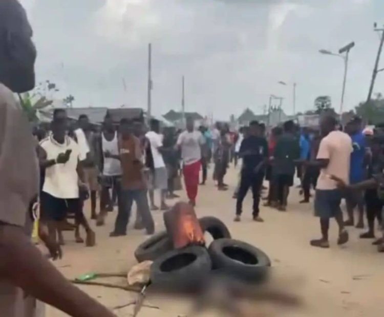 Two suspected kidnappers set ablaze in Delta community