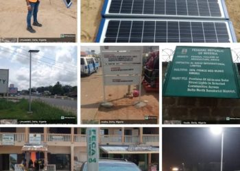 Senator Nwoko lights up Delta North communities with solar-powered streetlights