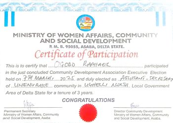 Unopposed candidate for Unenurhie community election rejects Certificate of Return issued by Delta Govt