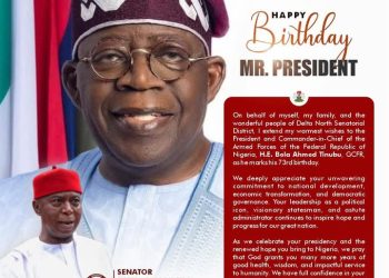 Senator Nwoko felicitates President Tinubu at 73