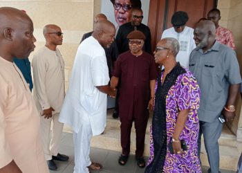 Uduaghan beams with smiles as he makes another public appearance to receive Warri North political family 