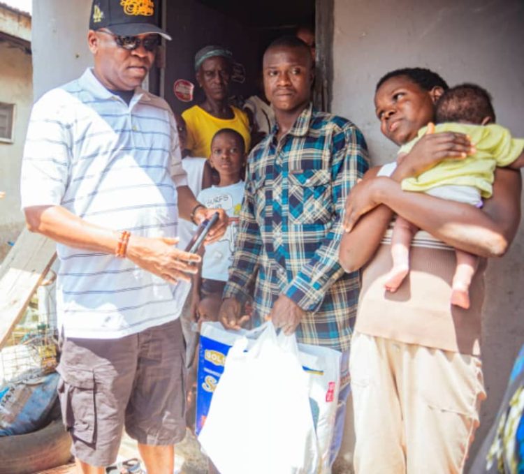 Delta Council chairman, Jaro Egbo, offers assistance to family of 3-month-old baby abduction survivor