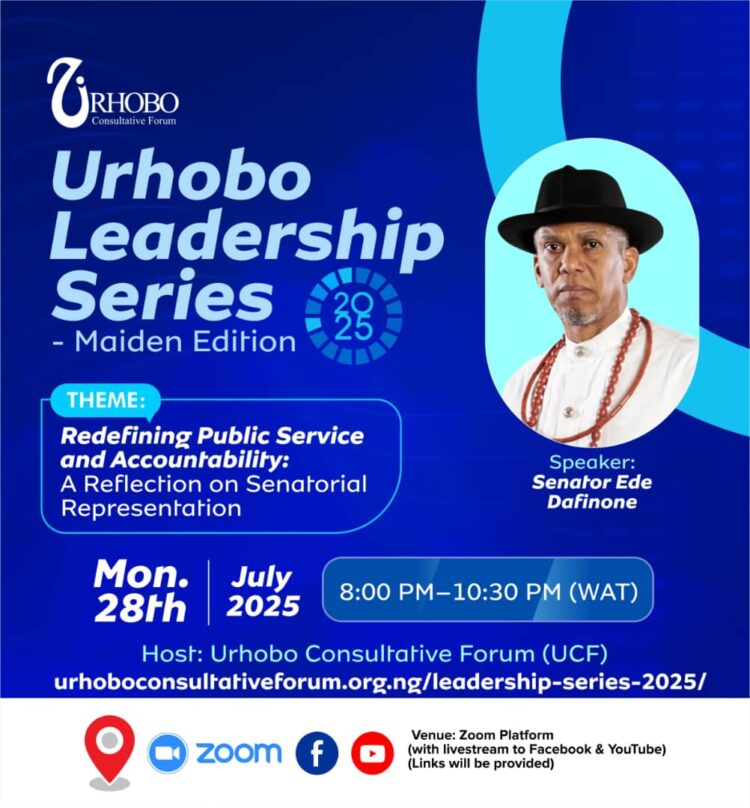 Senator Ede Dafinone to Deliver Keynote at Inaugural Urhobo Leadership Series
