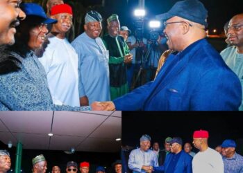 Ned Nwoko, Other Lawmakers Welcome Akpabio Back from Geneva Summit, London Stopover