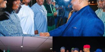 Ned Nwoko, Other Lawmakers Welcome Akpabio Back from Geneva Summit, London Stopover