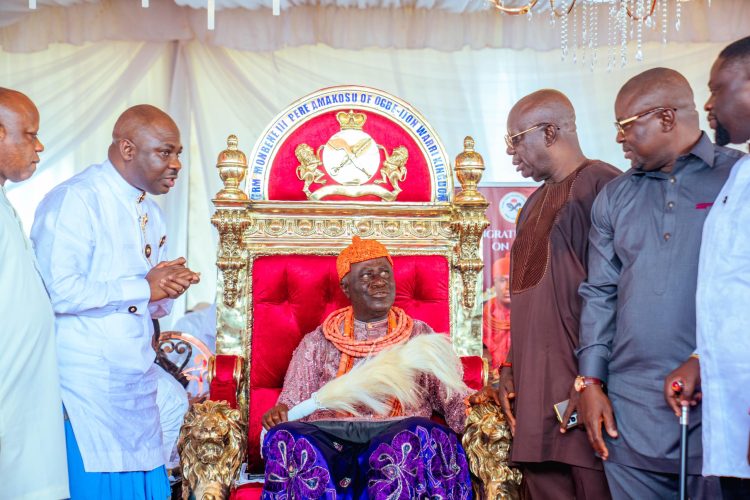 Oborevwori Hails Pere of Ogbe-Ijoh Warri Kingdom for Decade of Peace and Progress