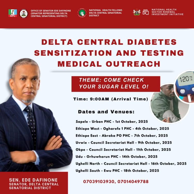 Dafinone Launches Free Diabetes Outreach to Strengthen Healthcare in Delta Central