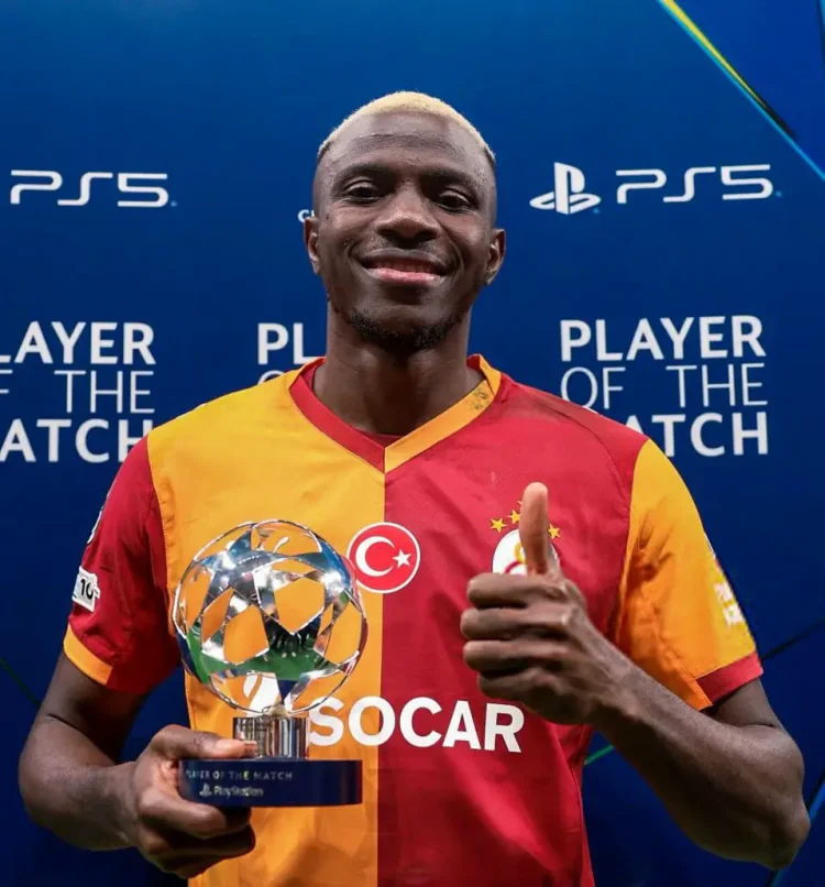 Osimhen Fires Galatasaray Past Liverpool, Wins Man Of The Match Award