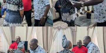 Majemite, Awhinawhi Pay Condolence Visit to Hilary Ibegbulem at Service of Songs for Late Elder Gilbert Ibegbulem