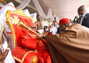 “A Reign of Progress Ahead” — Dafinone Hails New Ovie of Udu Kingdom as Oborevwori Presents Staff of Office