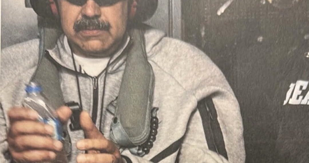 Trump Releases Photo of Captured Maduro Aboard USS Iwo Jima