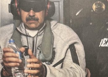 Trump Releases Photo of Captured Maduro Aboard USS Iwo Jima