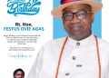 Ofomukoro Hails Ovie Agas’ Strategic Legacy, Wisdom on Birthday