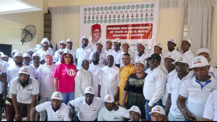 Ned Nwoko Trains, Funds 500 in Delta North Self-Reliance Initiative