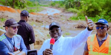 No More Delays: Oborevwori Takes Inspection to Ugbolu–Okpanam, Oko Road Projects