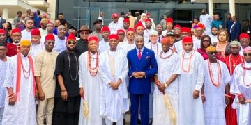Anioma Monarchs, Olu of Warri’s Envoy, Stakeholders Meet NASS Leadership on State Creation