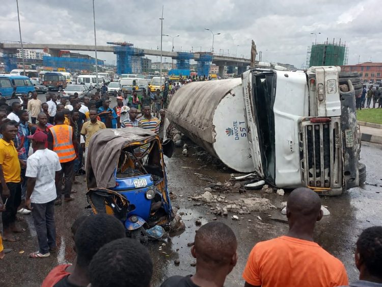 Horror at Effurun: Brake-Failed Tanker Kills Tricycle Rider, Sparks Gridlock