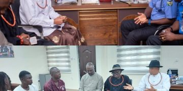 Senator Dafinone Calls for Calm After Meeting Police Authorities in Warri Over Ogidi Killing