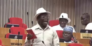 Senate Drama: Akpabio Threatens Oshiomhole With Ejection Over Rule Dispute