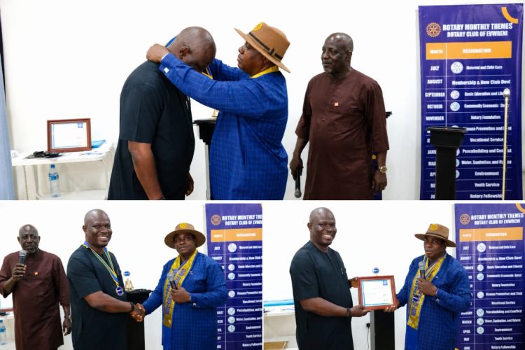 Rotary Club of Evwreni Unveils ₦12m Service Fund as Fidelis Adjogbe Takes Over as 4th President, Seeks Stronger Partnerships