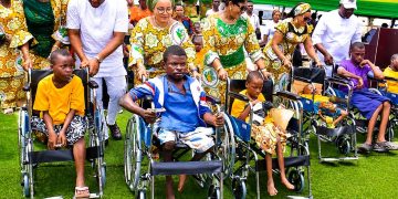 Oborevwori’s Wife Takes ‘You Matter’ Lifeline to Ika Federal Constituency, Raises ₦6m for Two Children With Special Needs, Donates 20 Wheelchairs