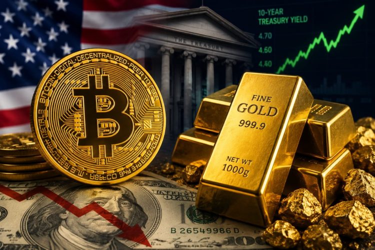 Bitcoin, Gold Climb as US Bond Move Rekindles Dollar Weakness Fears