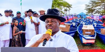 Oborevwori Takes M.O.R.E. Agenda to the Creeks, Delivers 50 Boats to Fishermen