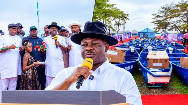 Oborevwori Takes M.O.R.E. Agenda to the Creeks, Delivers 50 Boats to Fishermen