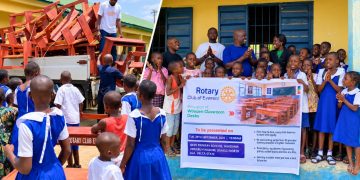 Rotary Club of Evwreni Donates 20 Desks to Izeze Primary School in Ughelli North